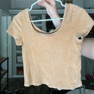 Mustard yellow crop top